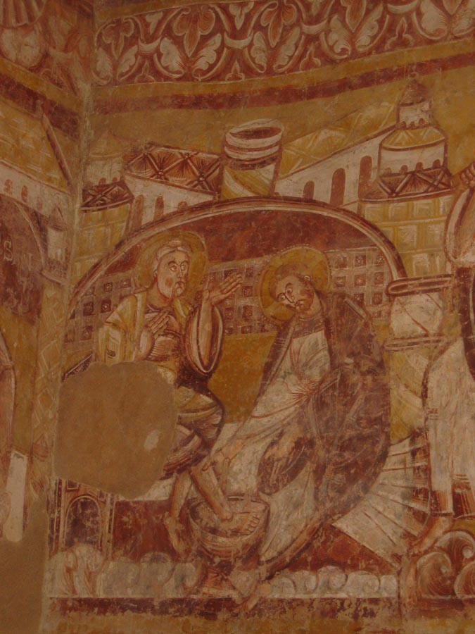 Le Lavement des pieds fresques eglise saint martin de Vic