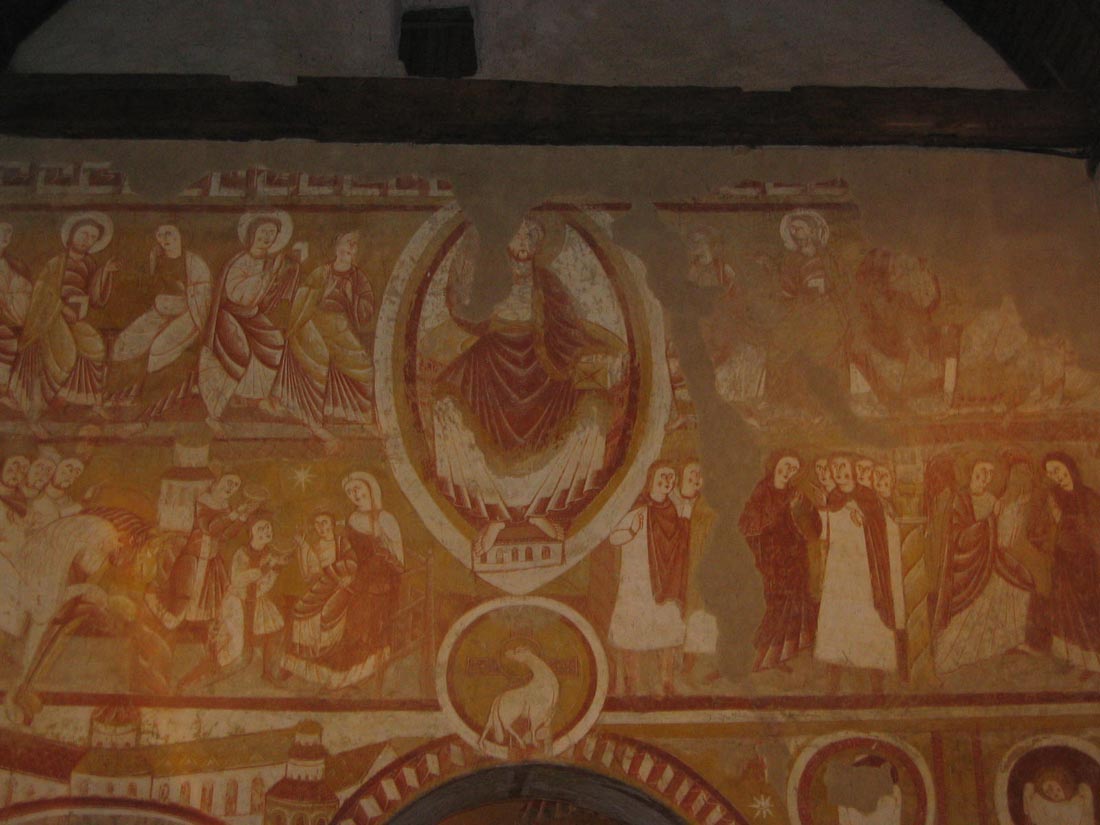 fresques église Saint Martin de Vic la nef