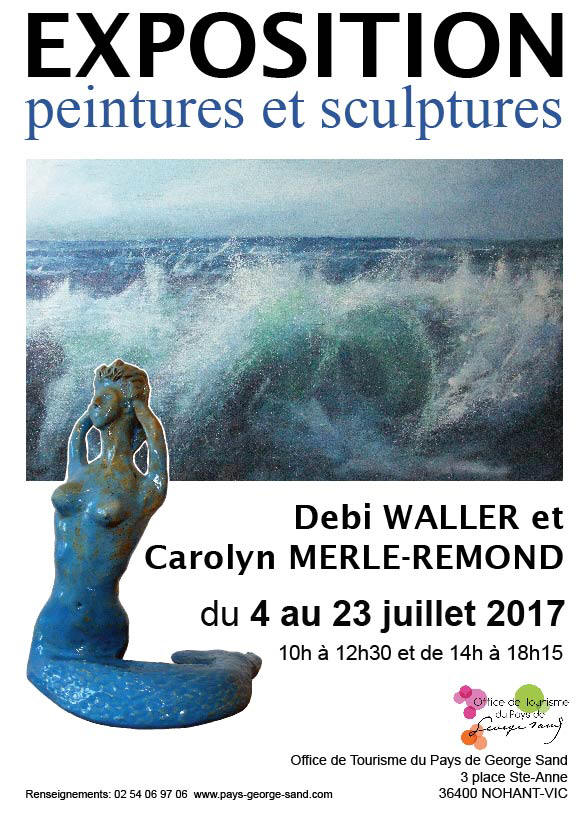 affiche exposition Debi Waller et Carolyn Merle-Rémond